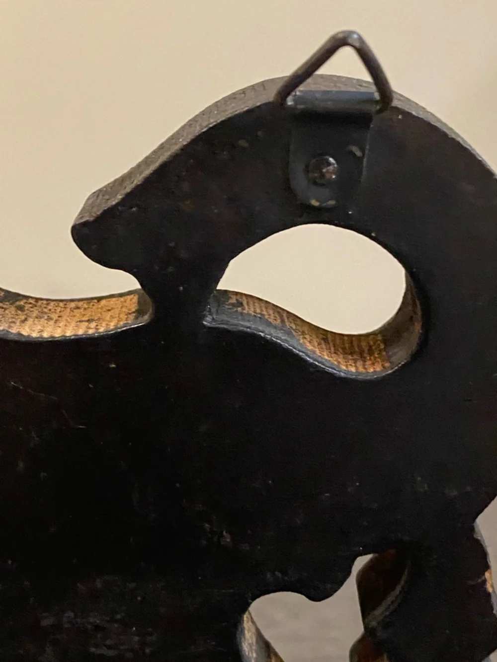 Handcrafted Black & Gold Elephant Wall Key Rack